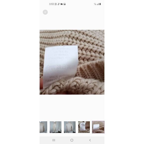 CREAM TURTLENECK SWEATER SZ.S EUC. - Picture 7 of 7